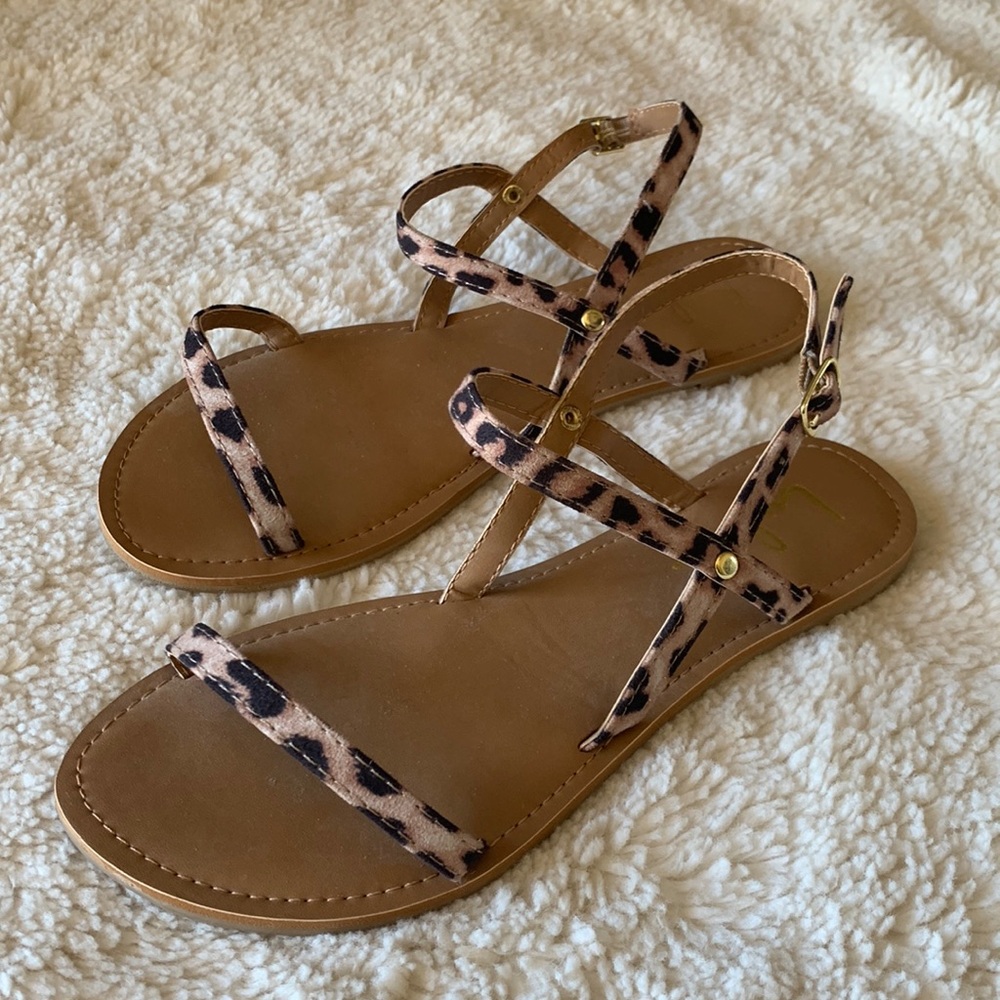 Leopard print sandals